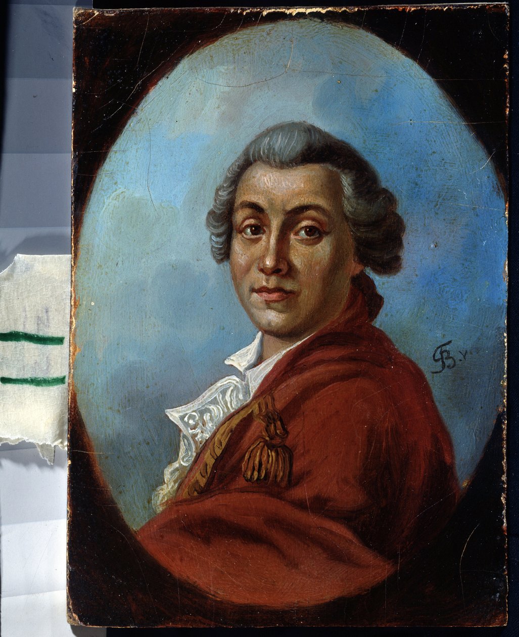 Portrait du poete Alexander Sumarokov (1717-1777) (Portrett av poeten Alexander Sumarokov). Maleri av Johann Friedrich August Tischbein (1750-1812). Huile sur toile av Johann Friedrich August Tischbein
