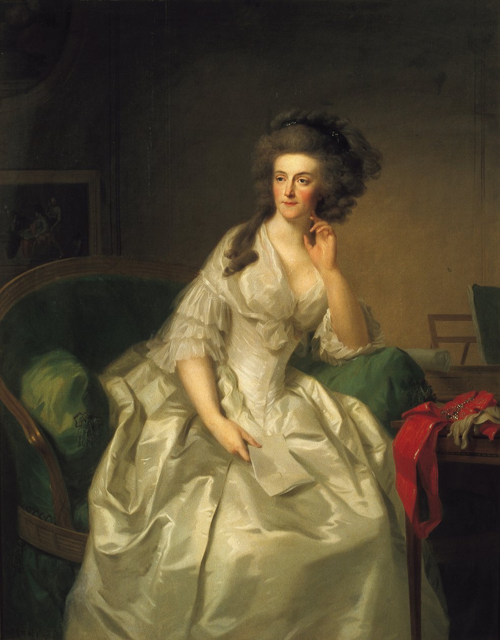 Portrett av prinsesse Frederika Sophia Wilhelmina (1751-1820) av Johann Friedrich August Tischbein