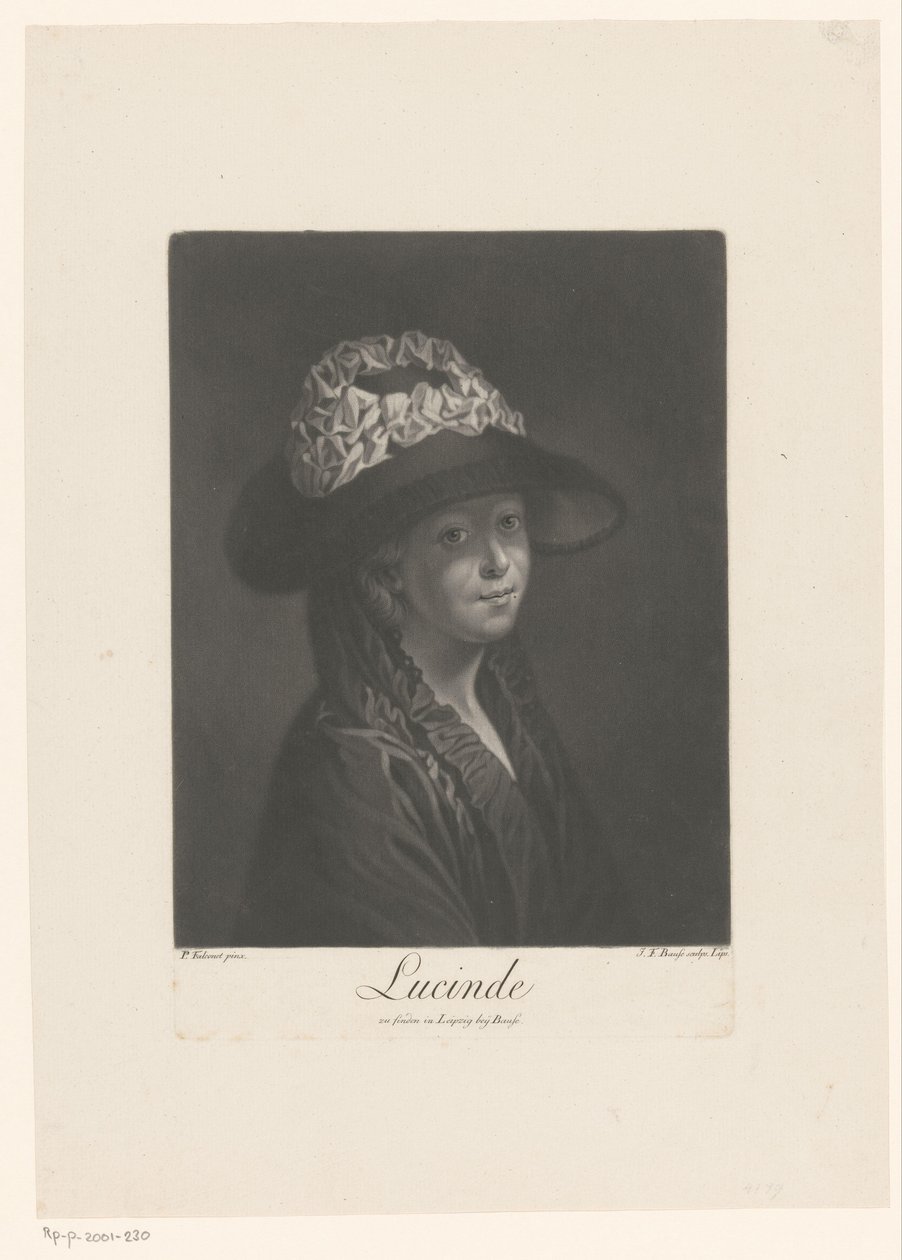 Portrett av Lucinde av Johann Friedrich Bause