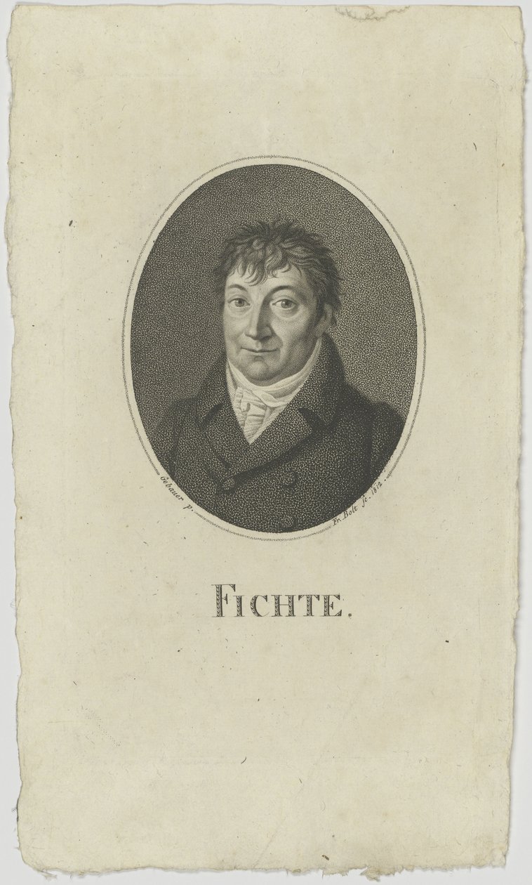 Portrett av Johann Gottlieb Fichte 1762-1814, 1812. av Johann Friedrich Bolt