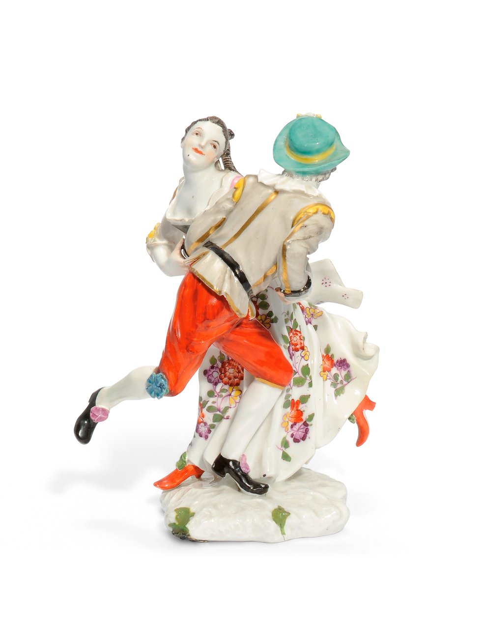 Meissen-gruppe av tyrolske dansere, ca. 1740 (porselen) av Johann Friedrich Eberlein