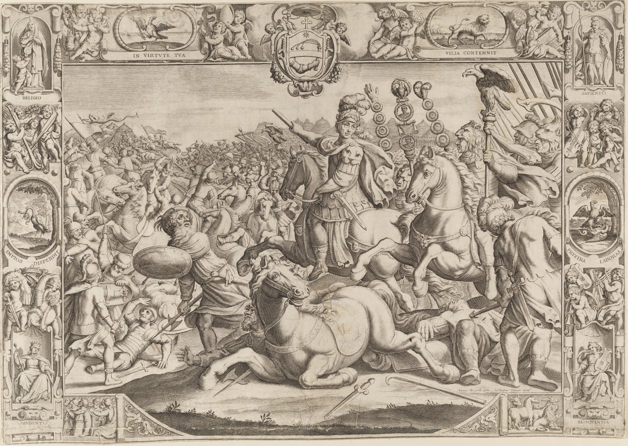 Allegori om Urban VIII, pave (Maffeo Barberini 1623-1644) av Johann Friedrich Greuter