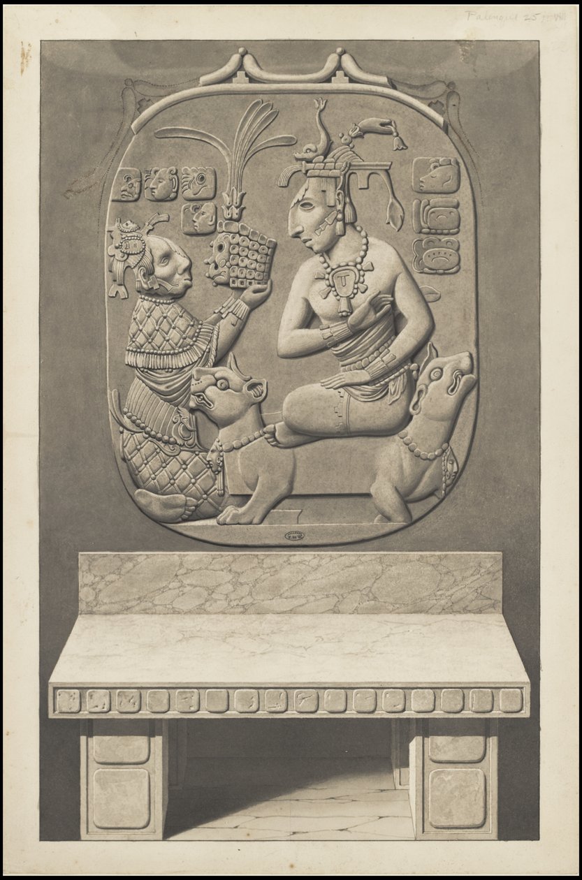 En samling av Waldecks originale kunstverk fra Mesoamerica, boks 13 av 22 av Johann Friedrich Maximilian von Waldeck
