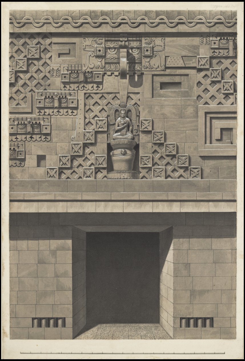 En samling av Waldecks originale kunstverk fra Mesoamerica, boks 17 av 22 av Johann Friedrich Maximilian von Waldeck
