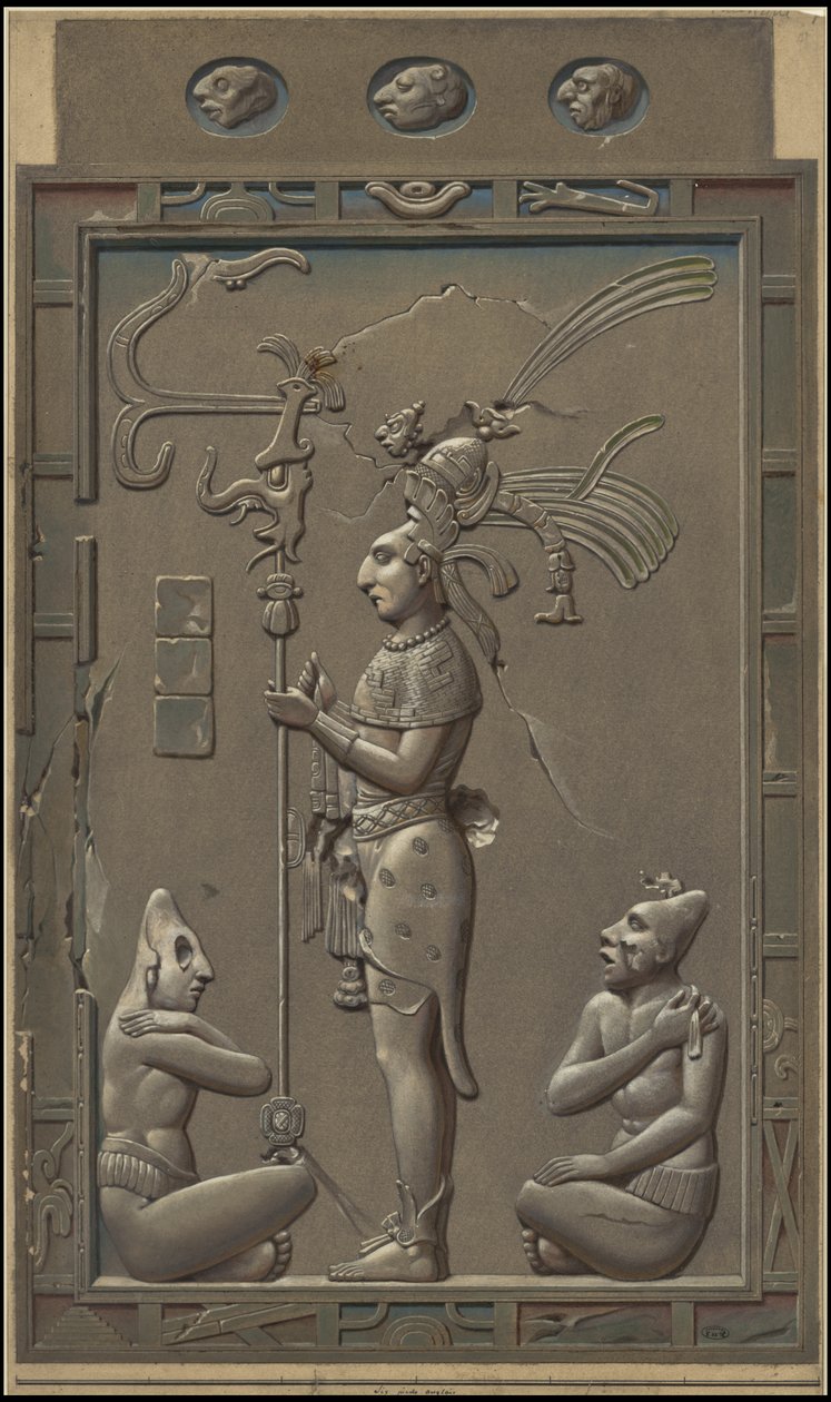 En samling av Waldecks originale kunstverk fra Mesoamerica, boks 20 av 22 av Johann Friedrich Maximilian von Waldeck