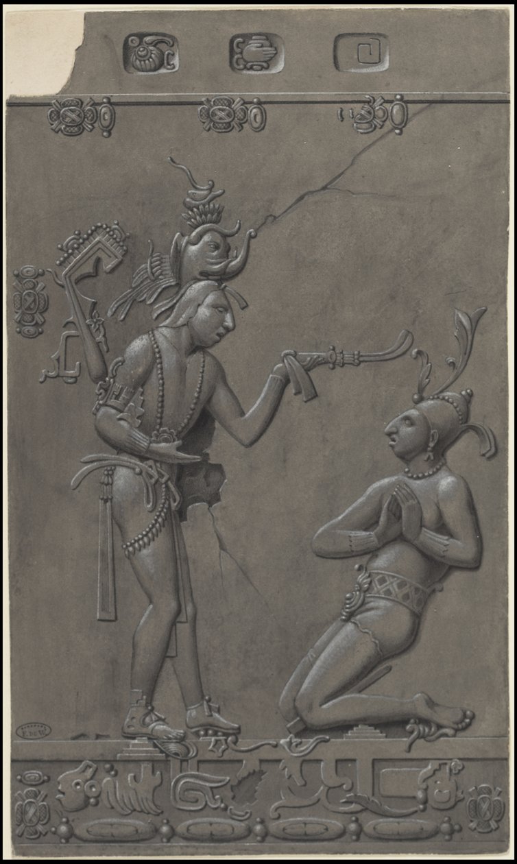 En samling av Waldecks originale kunstverk fra Mesoamerica, boks 2 av 22 av Johann Friedrich Maximilian von Waldeck