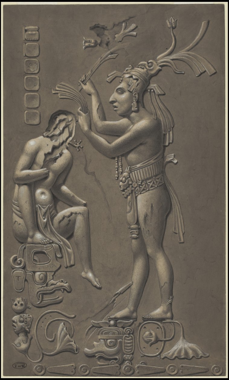 En samling av Waldecks originale kunstverk fra Mesoamerica, boks 4 av 22 av Johann Friedrich Maximilian von Waldeck