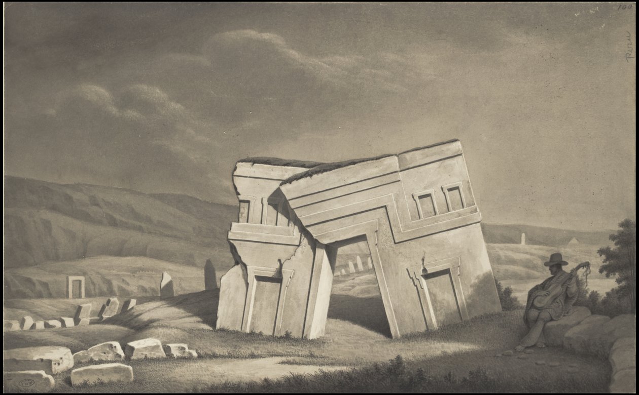 En samling av Waldecks originale kunstverk fra Mesoamerica, boks 6 av 22 av Johann Friedrich Maximilian von Waldeck