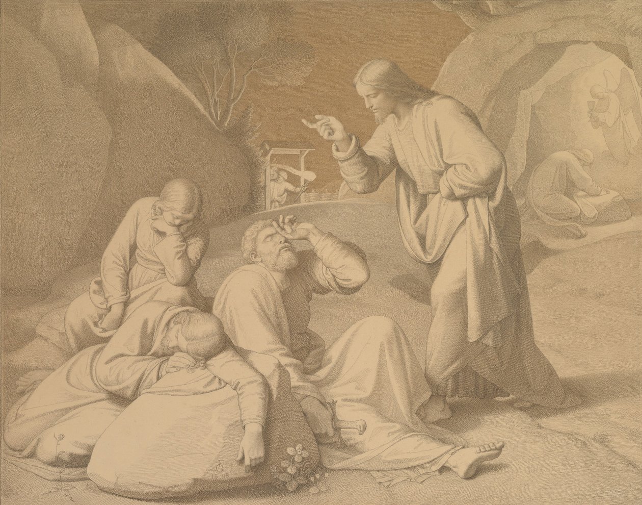 Kristus i Getsemane hage, 1848. av Johann Friedrich Overbeck