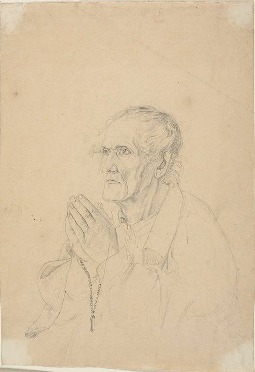 Gammel mann ber av Johann Friedrich Overbeck