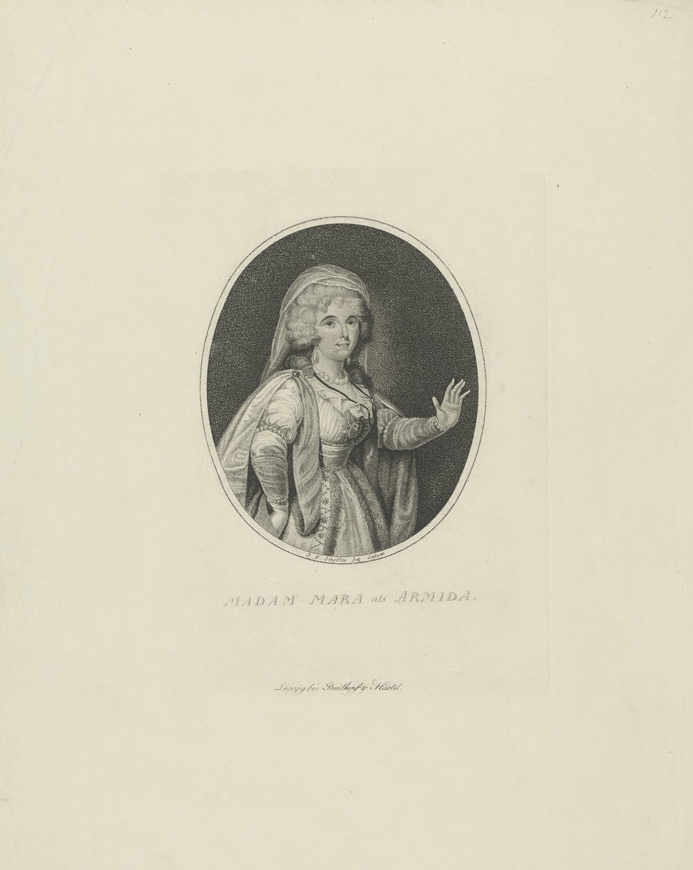 Gertrud Elisabeth Mara, født Schmeling 1749-1833 som Armida, 1801. av Johann Friedrich Schröter