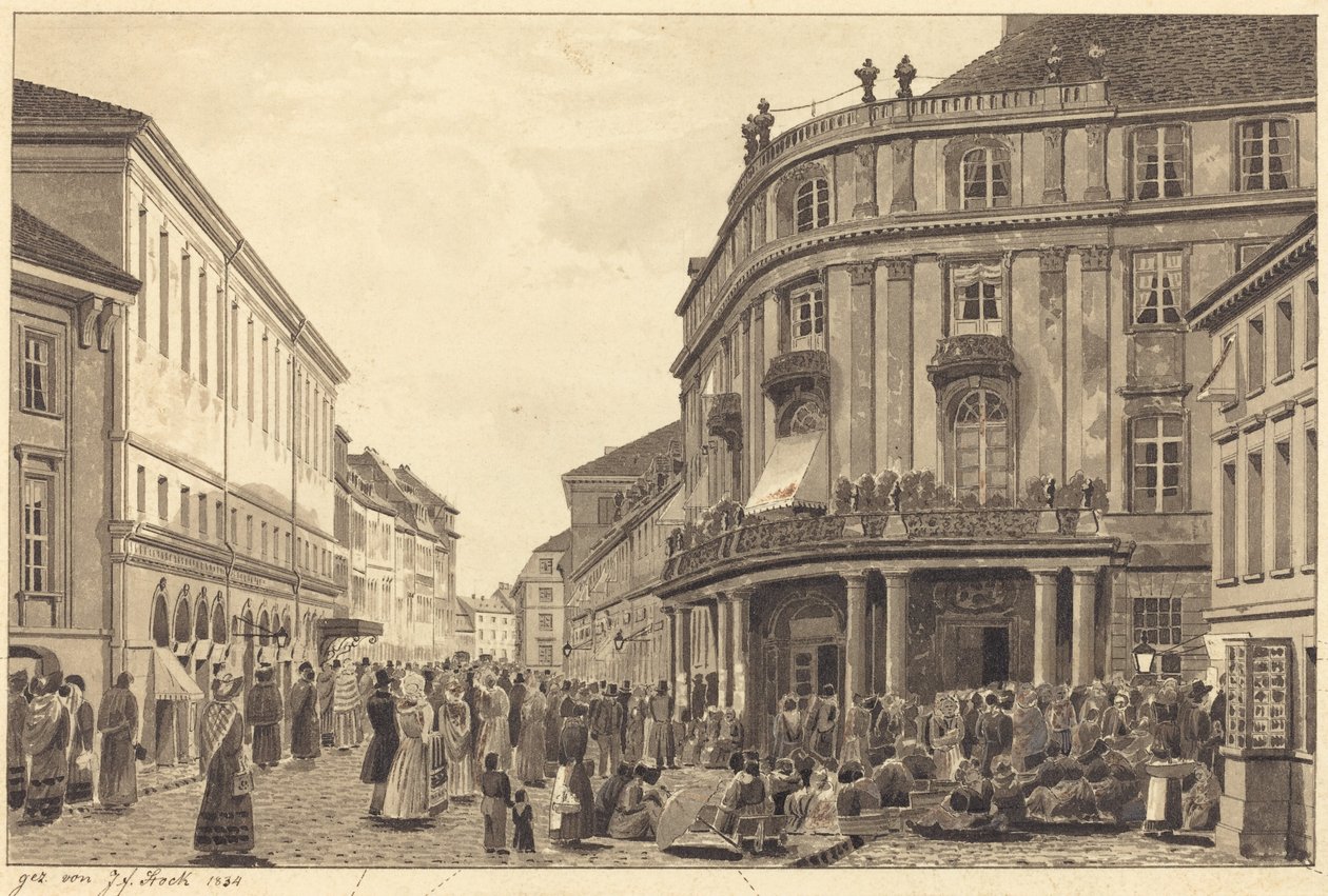 Utsikt over Muhlendamm av Johann Friedrich Stock