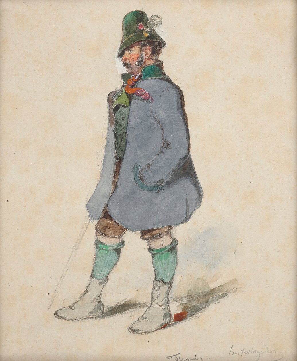 Bonde i Berchtesgadner-drakt av Johann Friedrich Treml