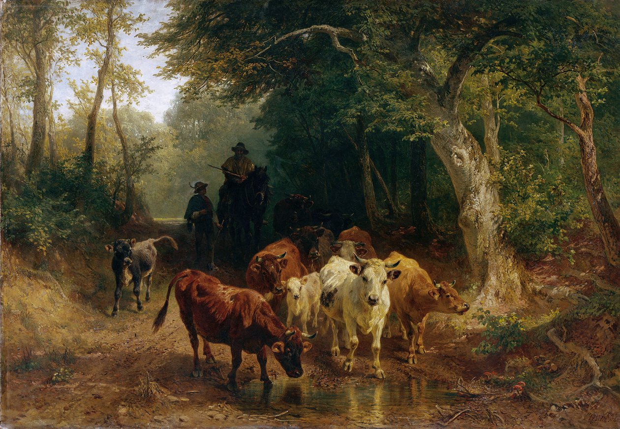 Tilbakeføring av storfebesetningen om høsten av Johann Friedrich Voltz