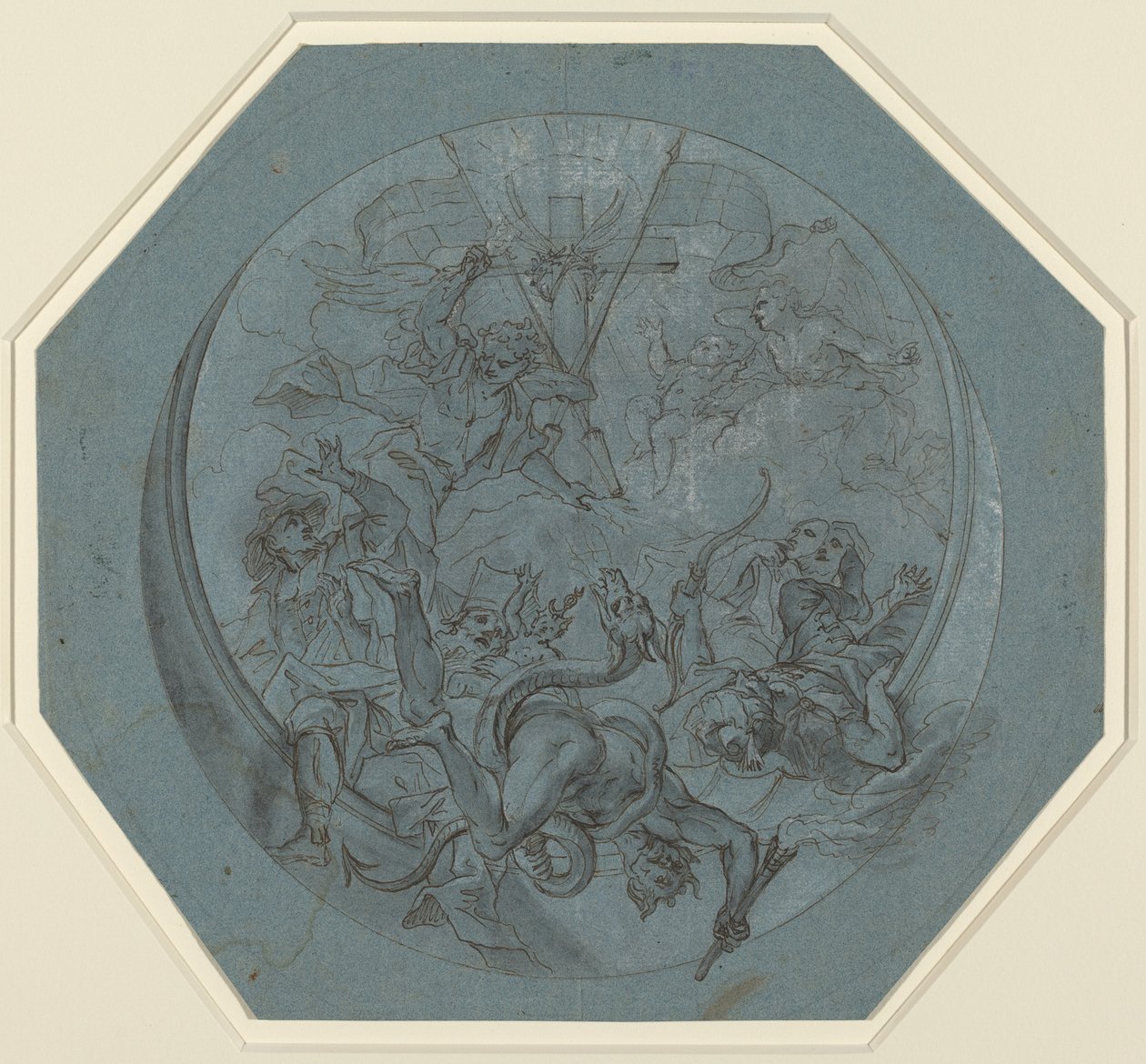 Saint Michael beseirer kjetteri og Satan av Johann Georg Bergmuller