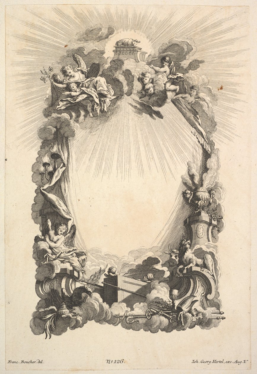 Paktens ark, fra Book of Cartouches, midten av 1700-tallet. av Johann Georg Hertel
