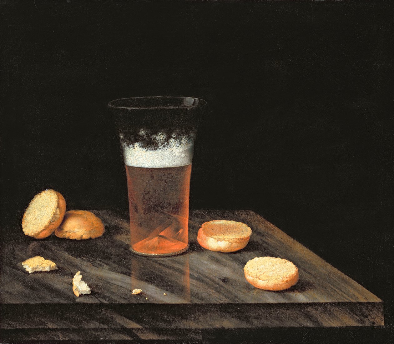 Stilleben med ølglass av Johann Georg Hinz