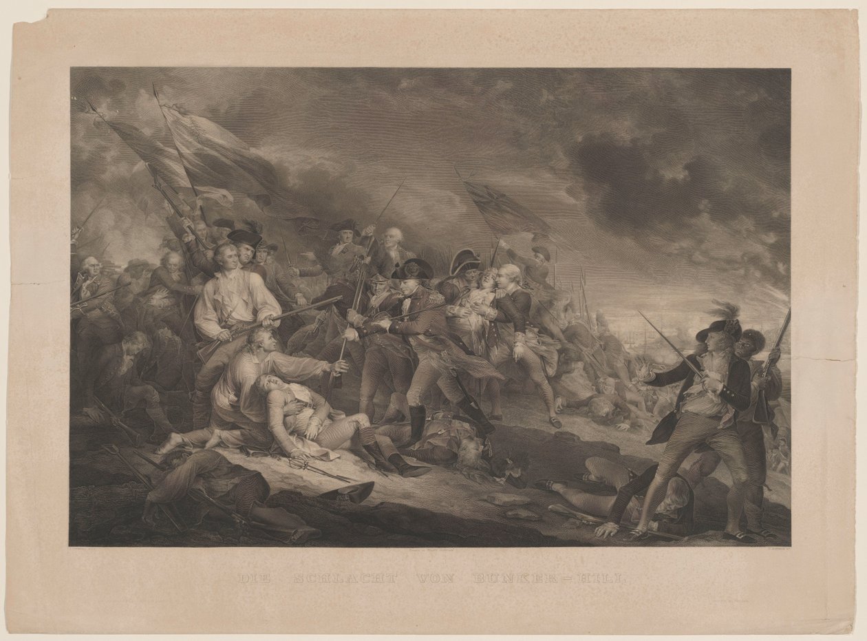 Slaget ved Bunkershill. J. Trumbull s. av Johann Georg Nordheim