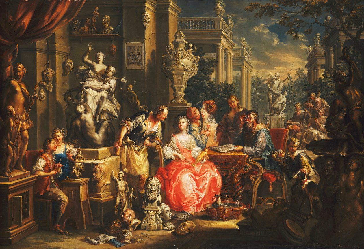 En allegori over billedkunsten, av Johann Georg Platzer