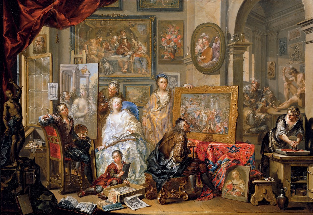 Studio av maleren av Johann Georg Platzer