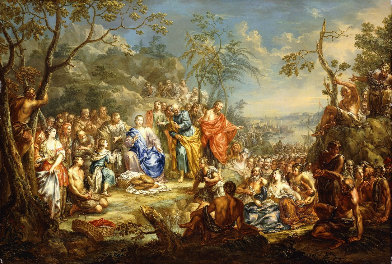 Matingen av de fem tusen, av Johann Georg Platzer