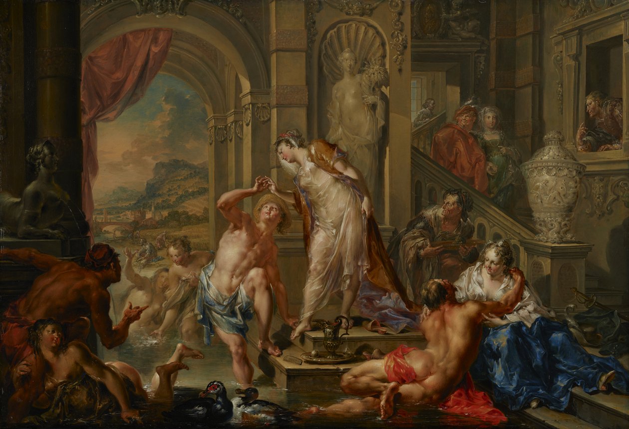 Årtidenes gleder: Sommer, ca. 1730 (olje på kobber) av Johann Georg Platzer