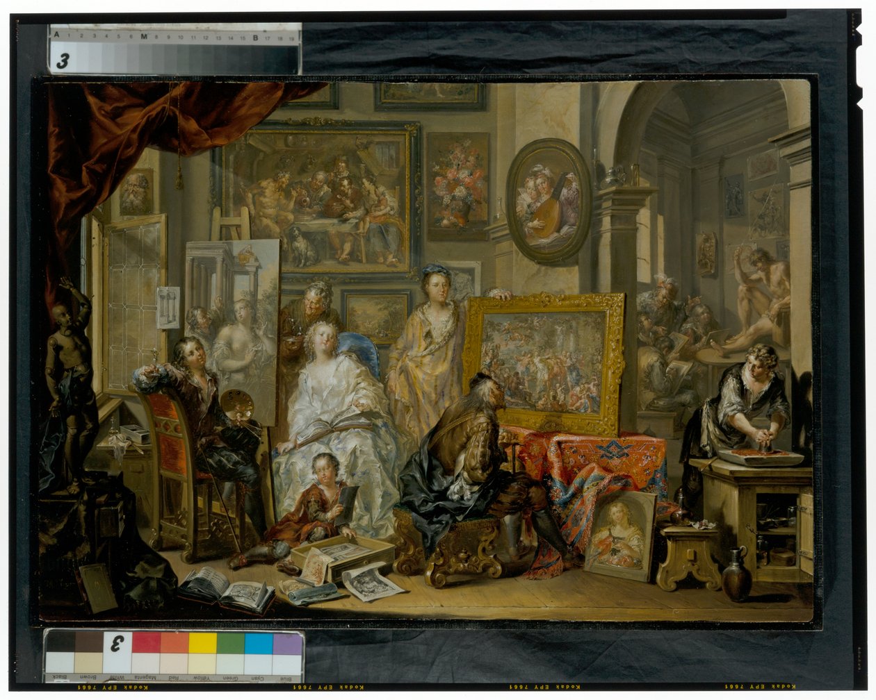 Kunstnerens atelier av Johann Georg Platzer