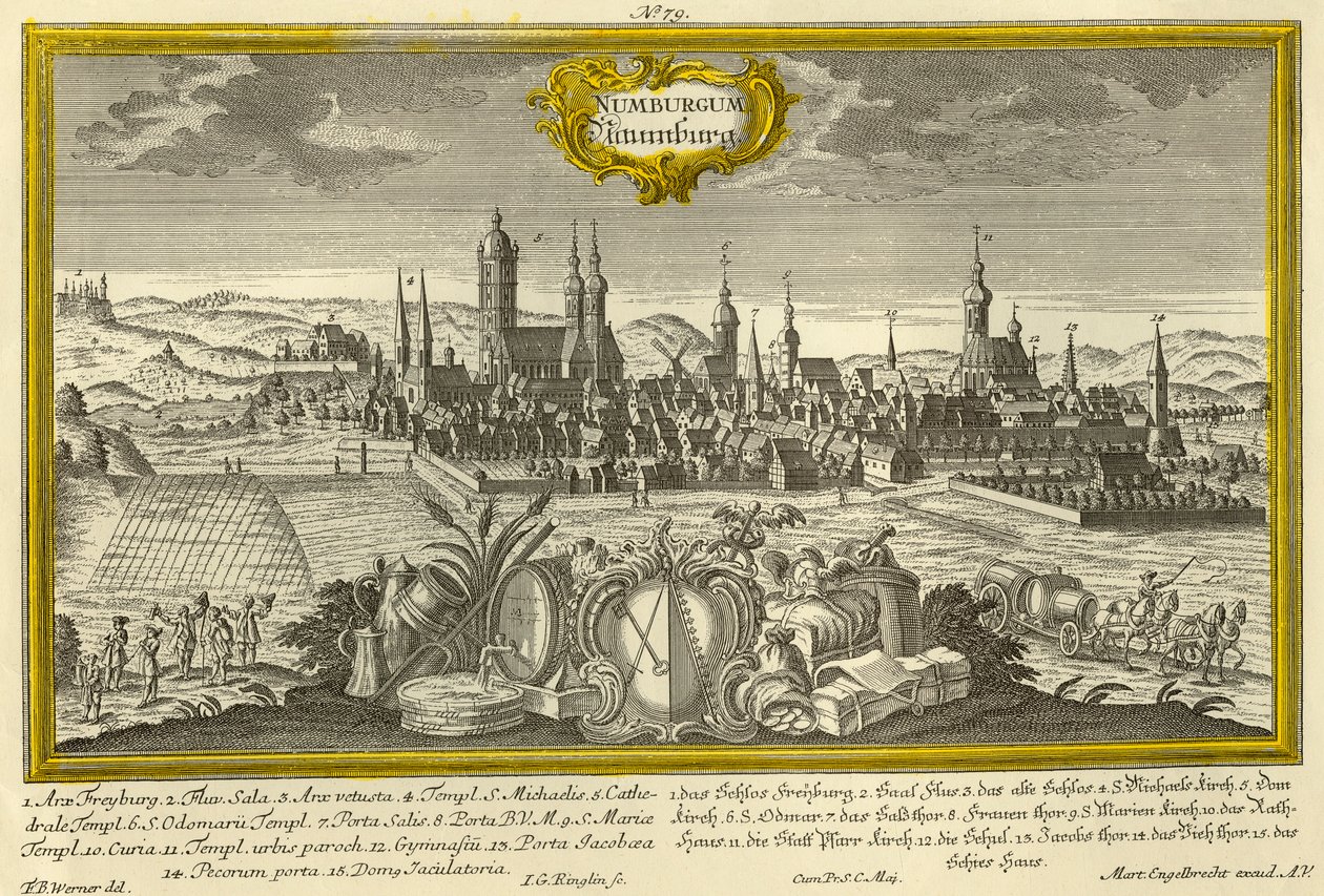 Nürnberg, ca 1740. av Johann Georg Ringlin