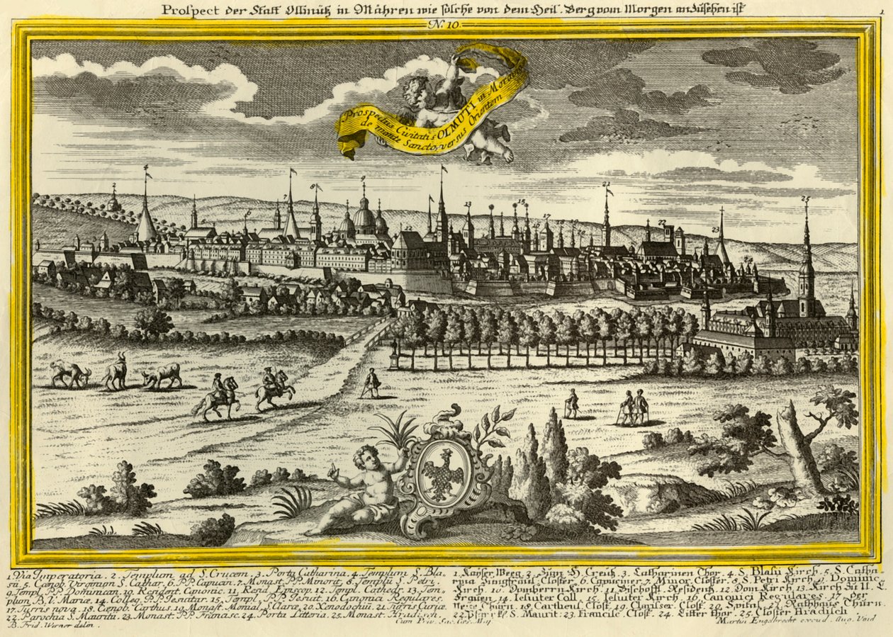 Olomouc, c1740. av Johann Georg Ringlin