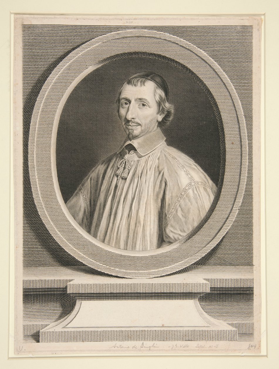 Portrett av Antoine de Singlin av Johann Georg Wille