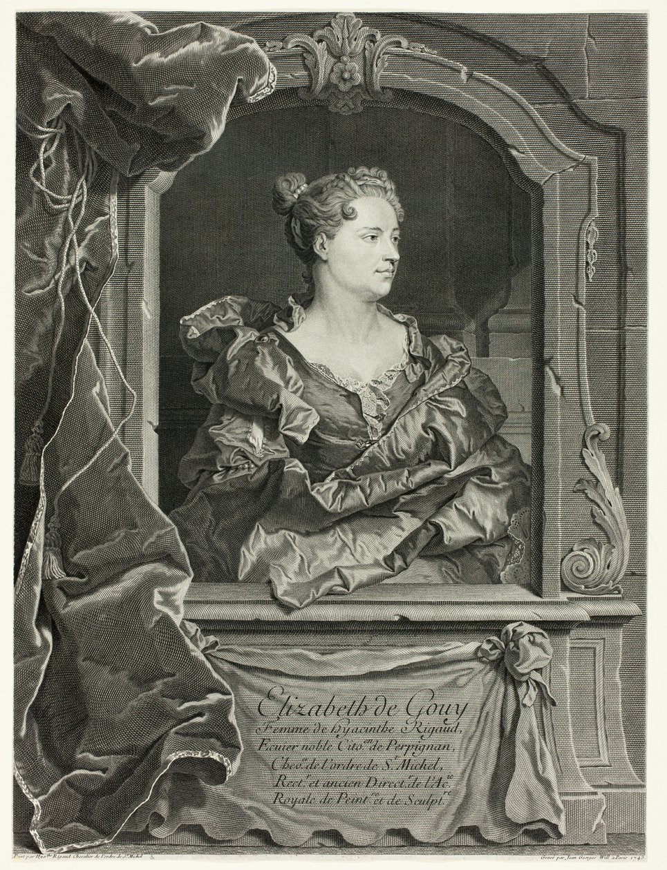 Portrett av Elizabeth de Gouy av Johann Georg Wille