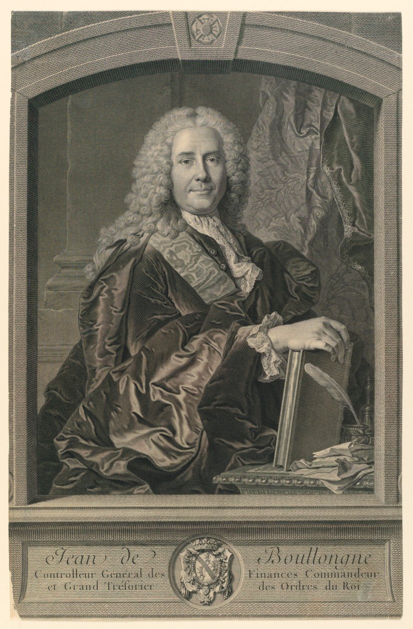 Portrett av Jean de Boullongne av Johann Georg Wille