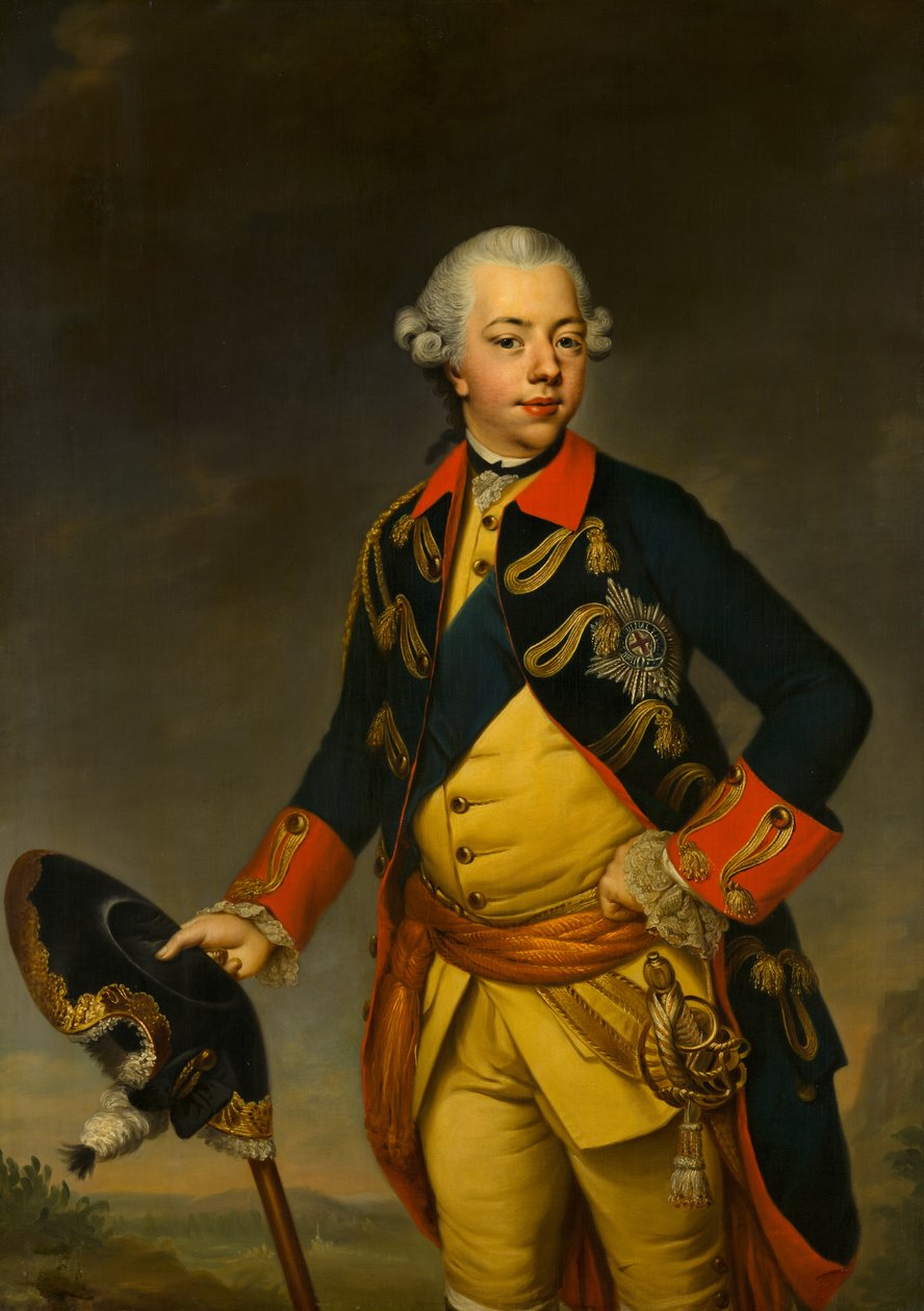 Portrett av Stadholder William V av Johann Georg Ziesenis