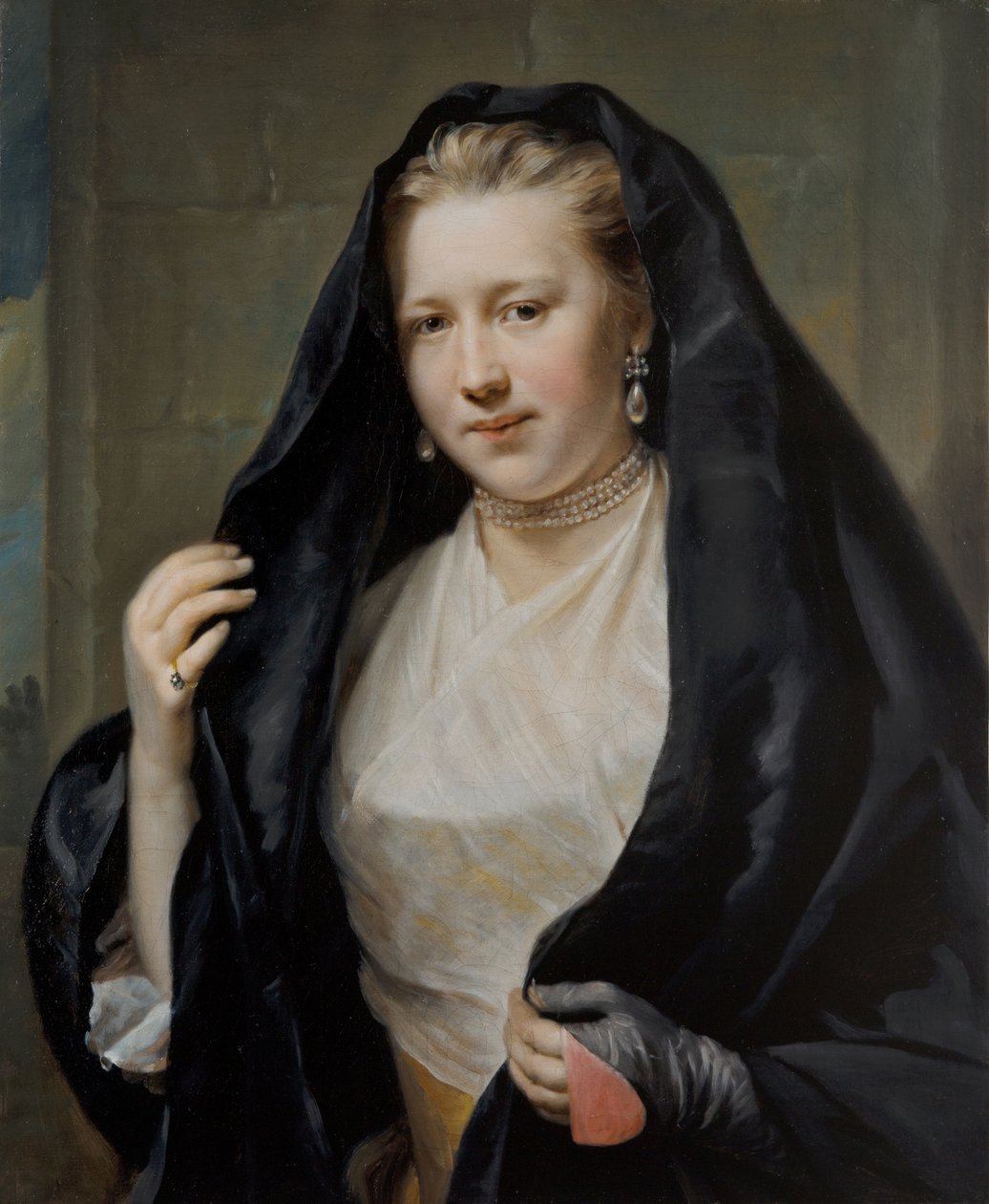 Portrett av en elegant dame av Johann Georg Ziesenis