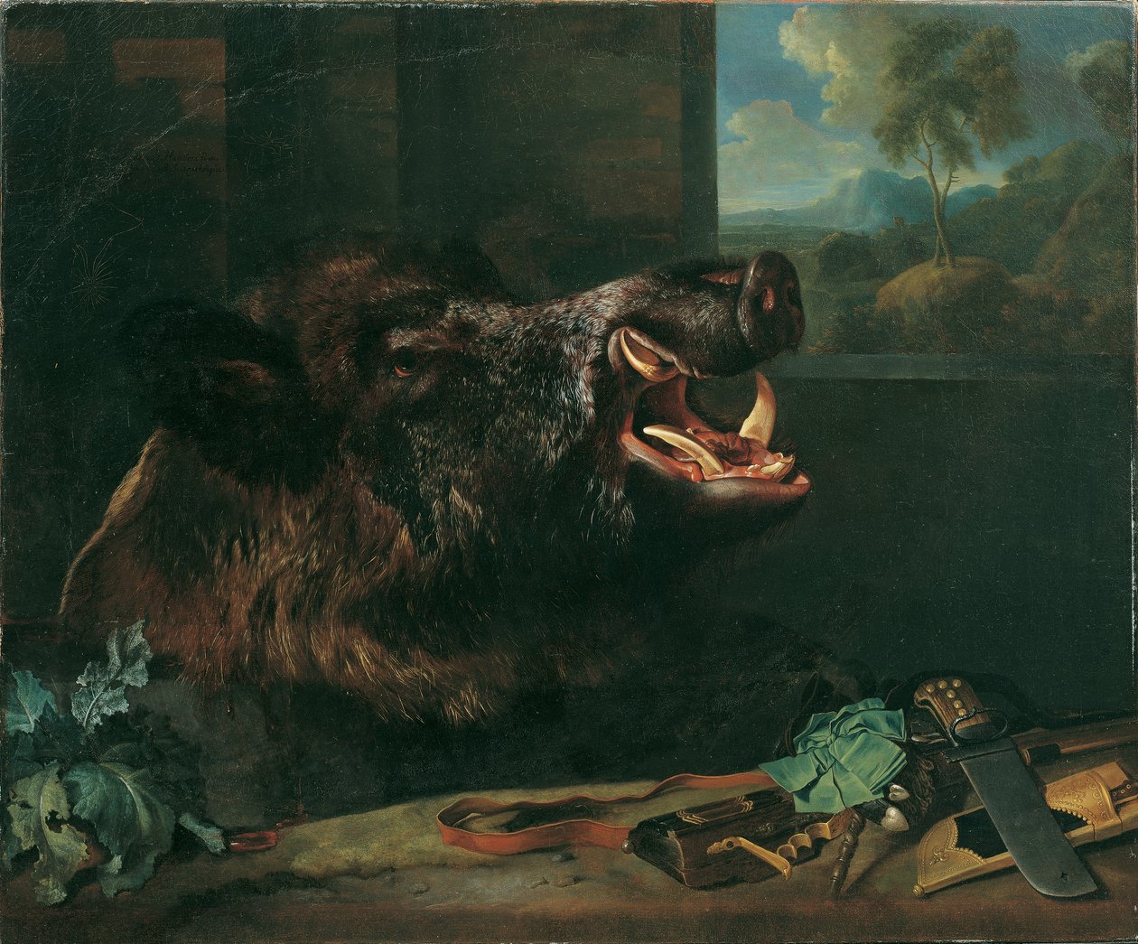 villsvin stilleben av Johann Georg de Hamilton