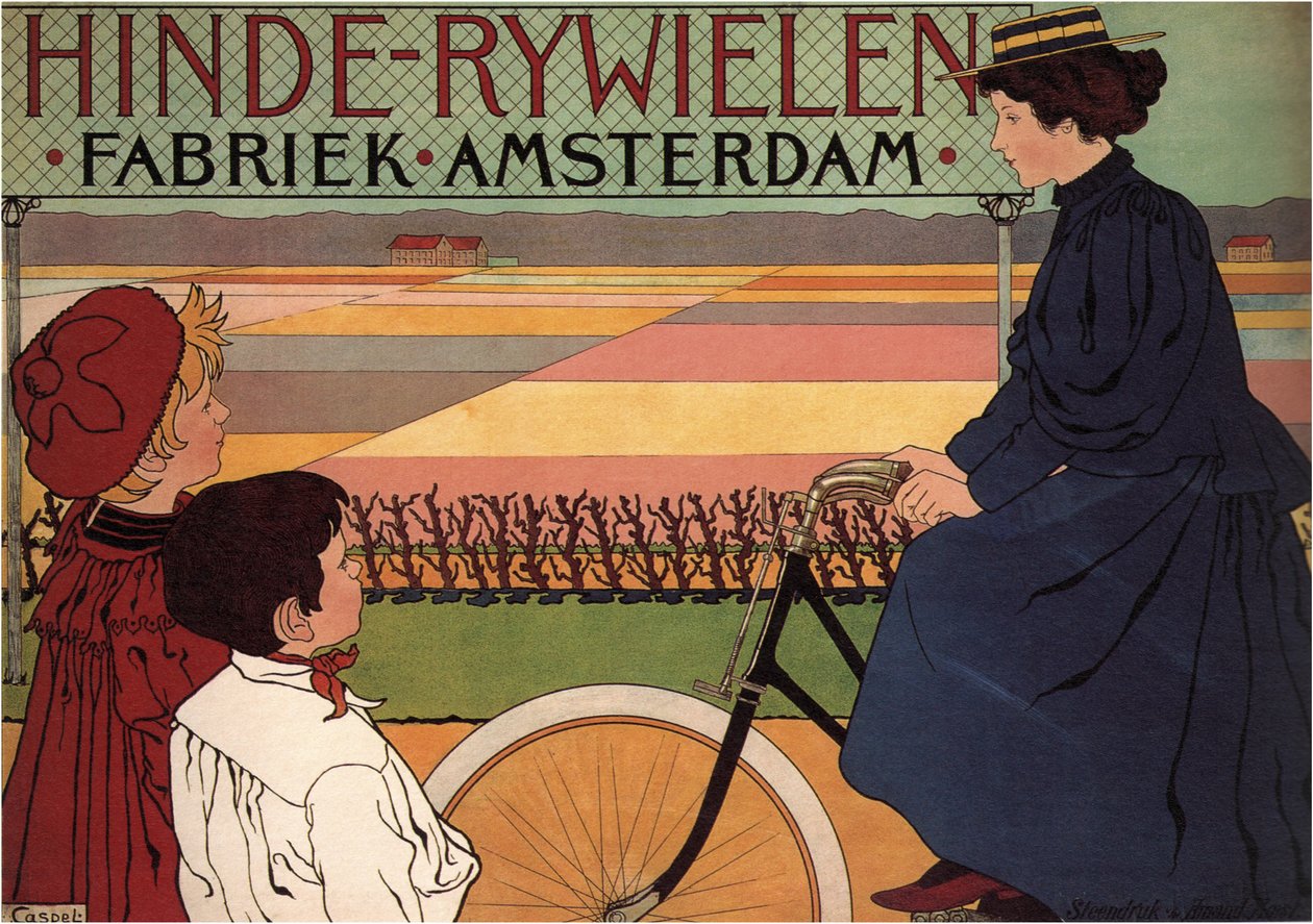 Hinde sykkelfabrikk Amsterdam, 1896 av Johann Georg van Caspel
