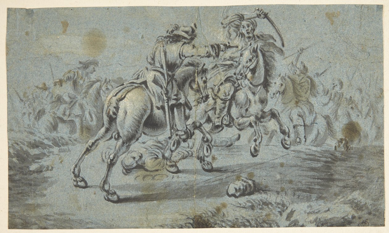 Ridekampscene med tyrkere? av Johann Georg von Bemmel
