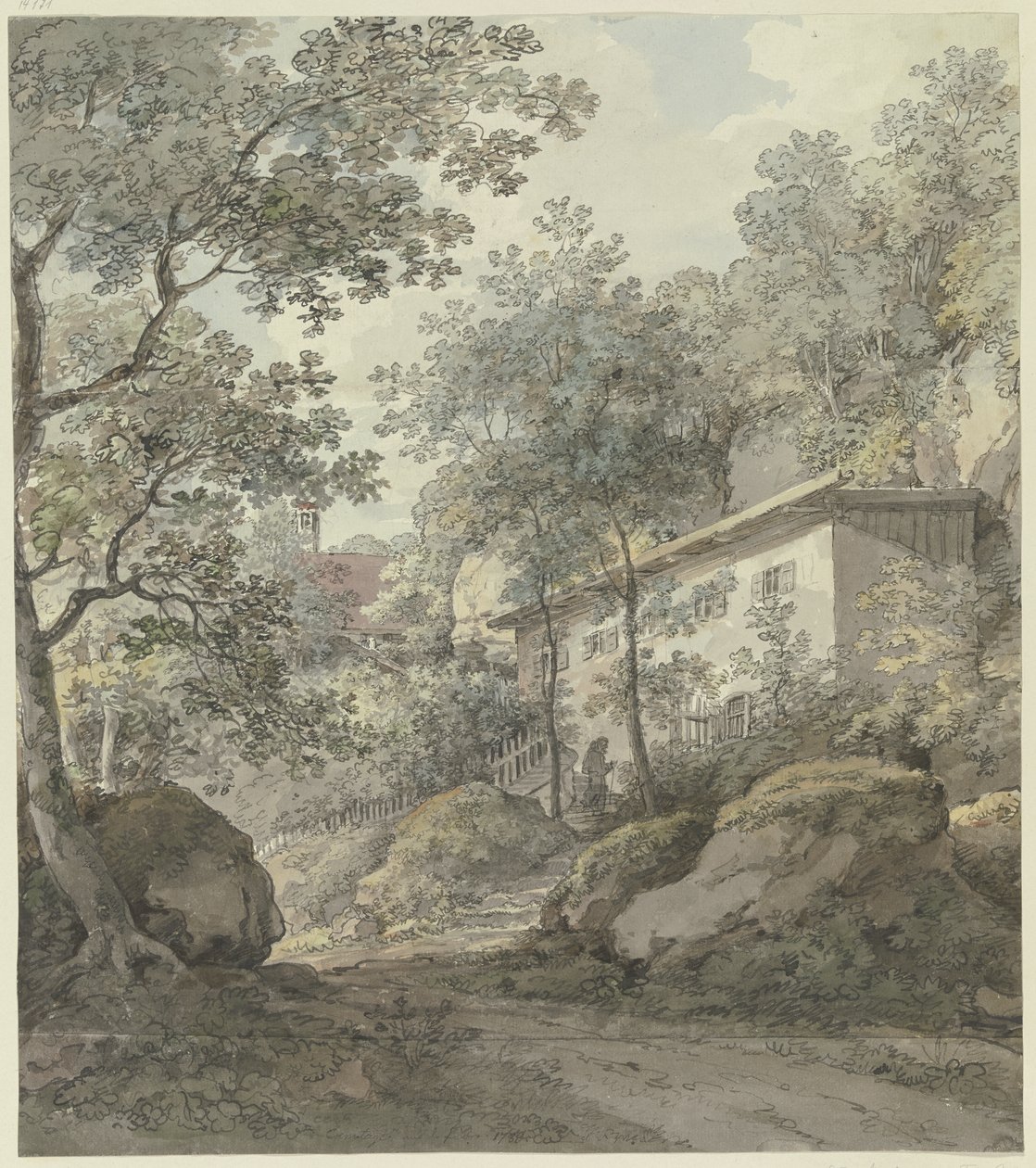Arkitekturstudie av Johann Georg von Dillis