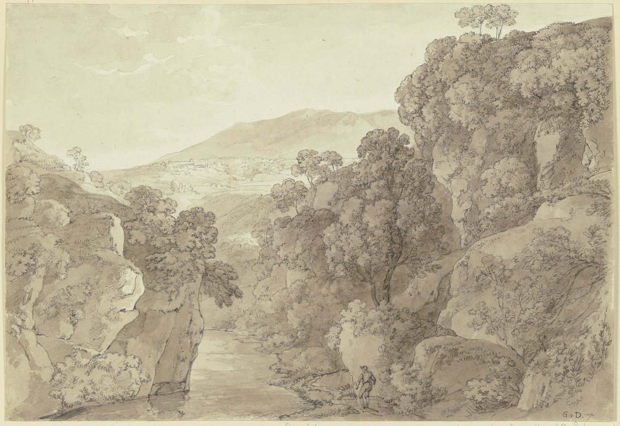 Område nær Subiaco av Johann Georg von Dillis