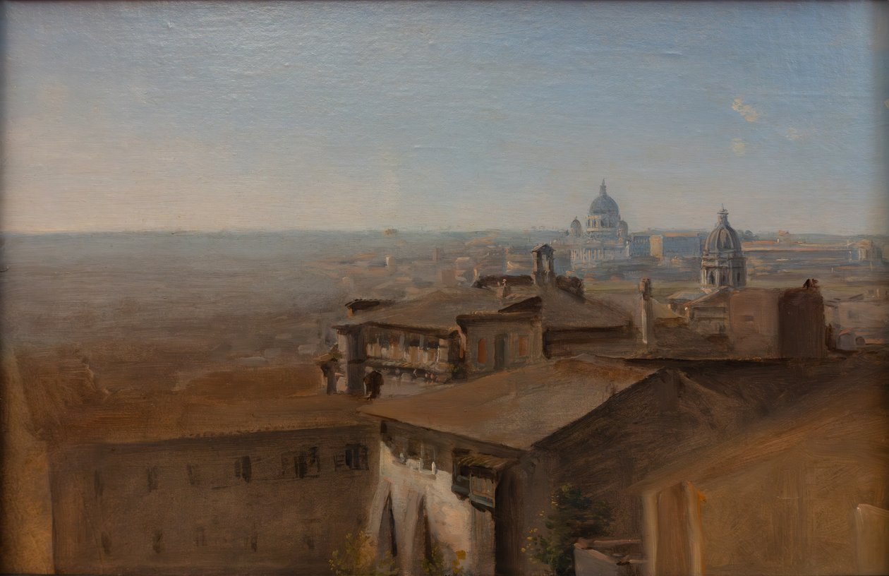 Utsikt mot Peterskirken fra Villa Malta av Johann Georg von Dillis