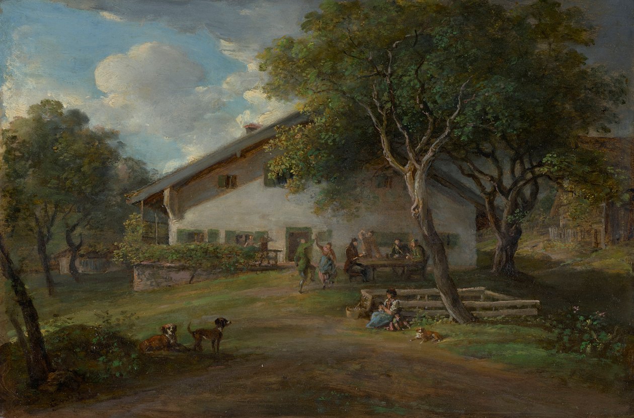 Kunstnerens fødested i Gmain av Johann Georg von Dillis