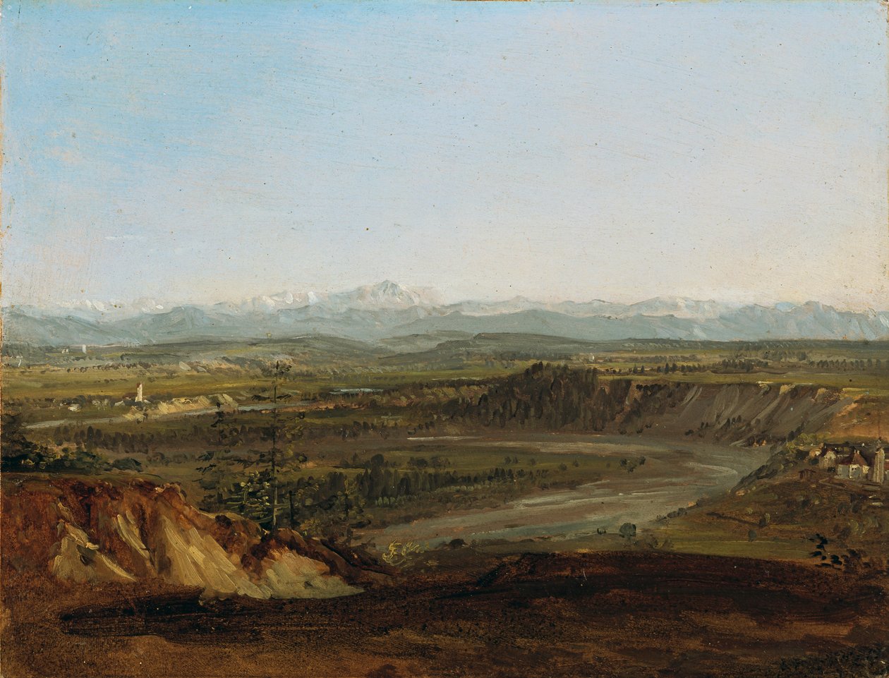 Lechdalen med utsikt mot Zugspitze av Johann Georg von Dillis