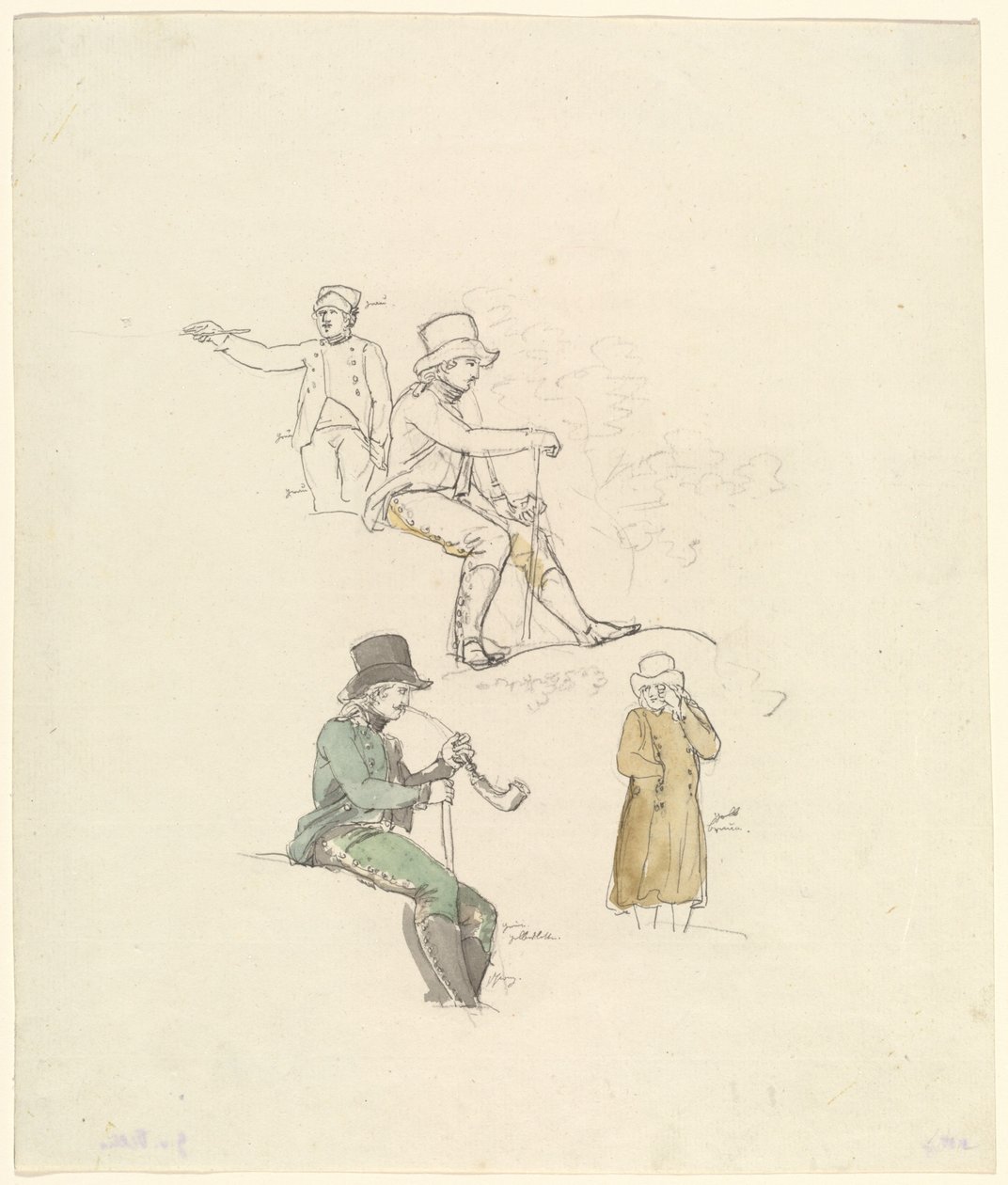 Figurstudier, 1801. av Johann Georg von Dillis