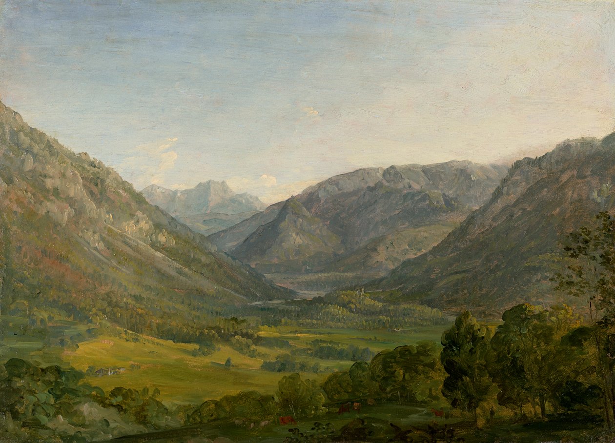 Fjelldal (området ved Ruhpolding) av Johann Georg von Dillis