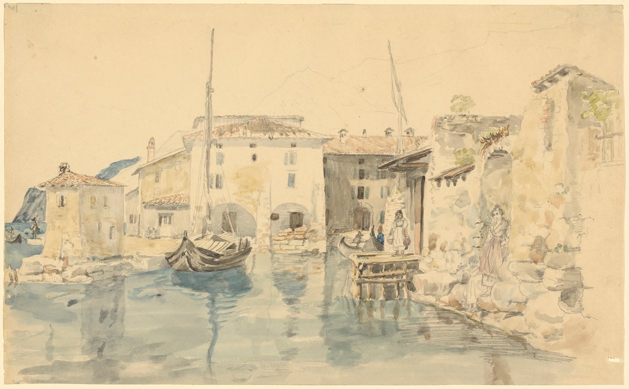 Italiensk havn av Johann Georg von Dillis