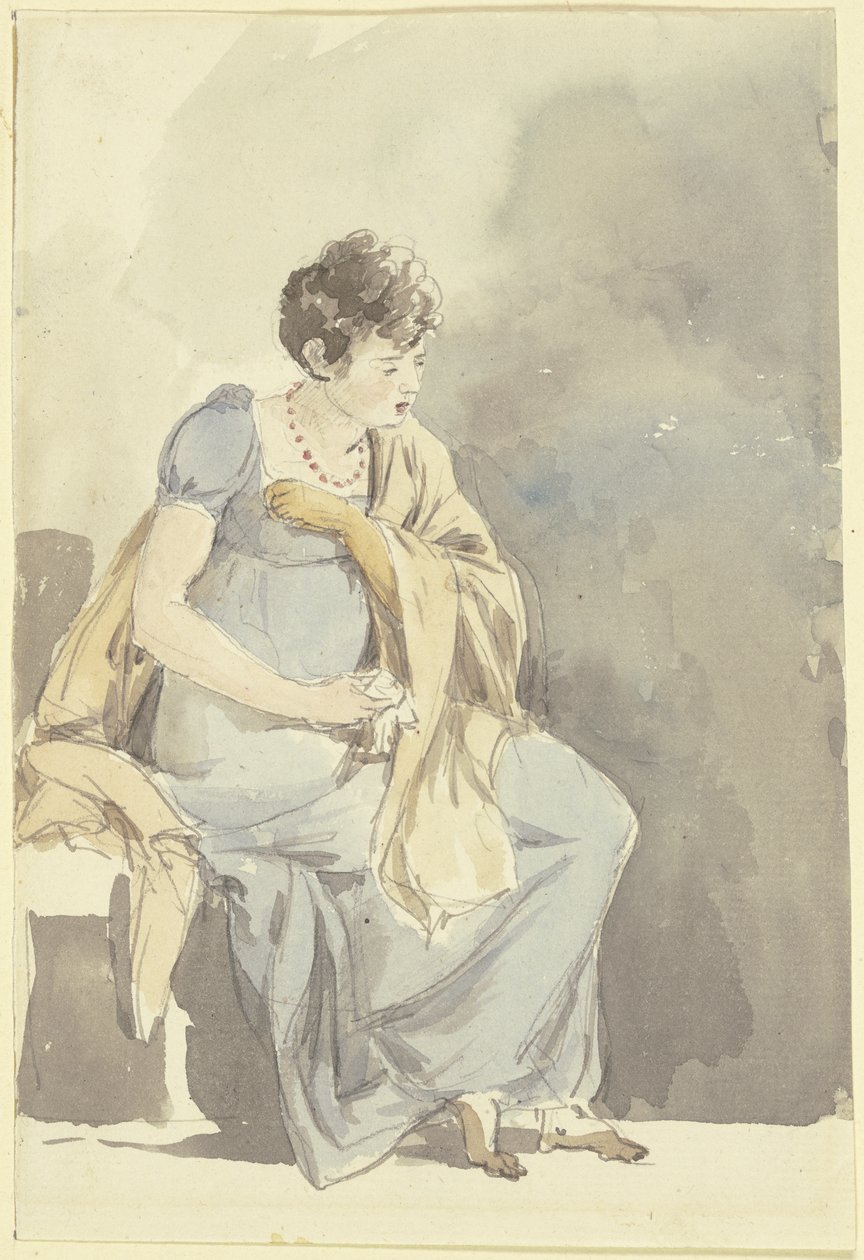 Sittende kvinne av Johann Georg von Dillis
