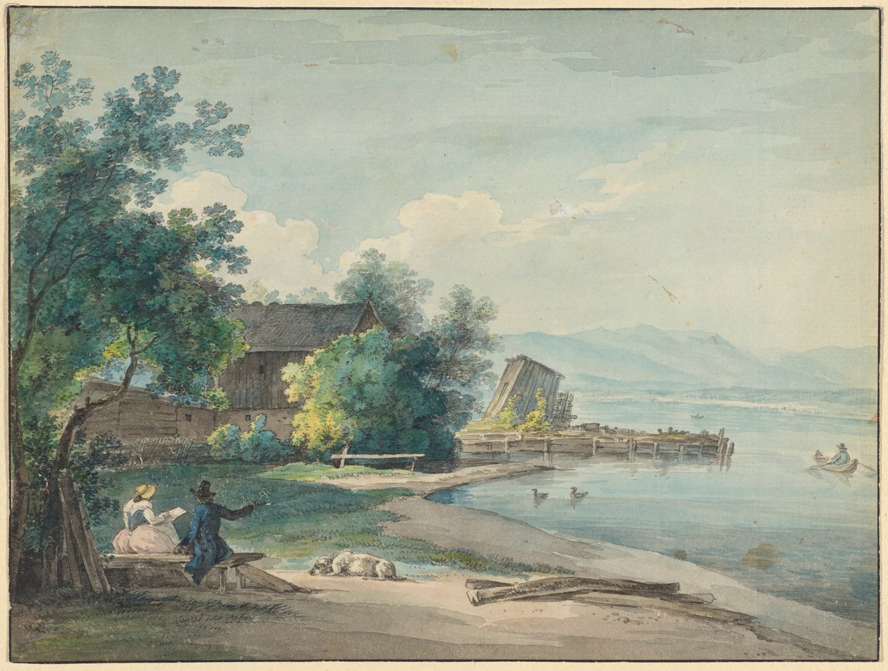 Starnbergsjøen av Johann Georg von Dillis