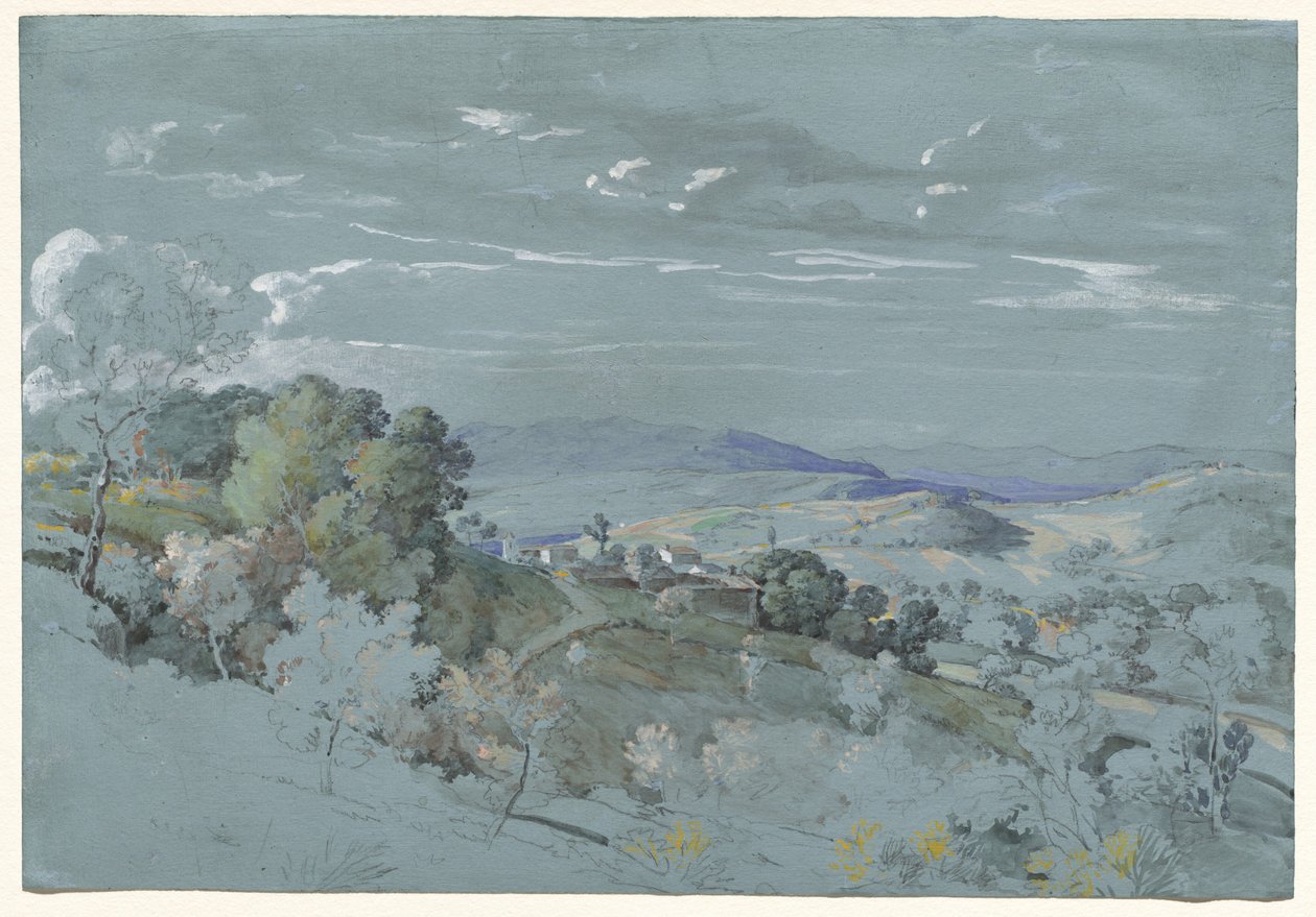 Åsene i Umbria nær Perugia av Johann Georg von Dillis