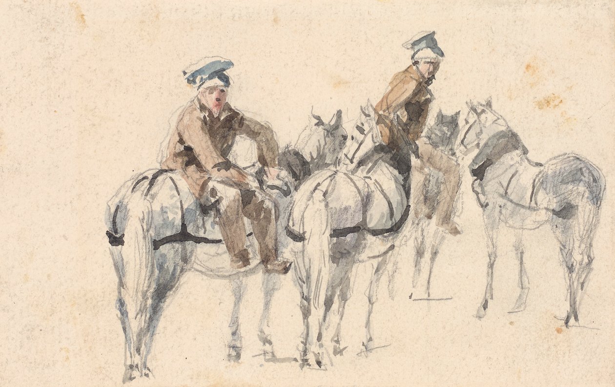 Fire hester av Johann Georg von Dillis