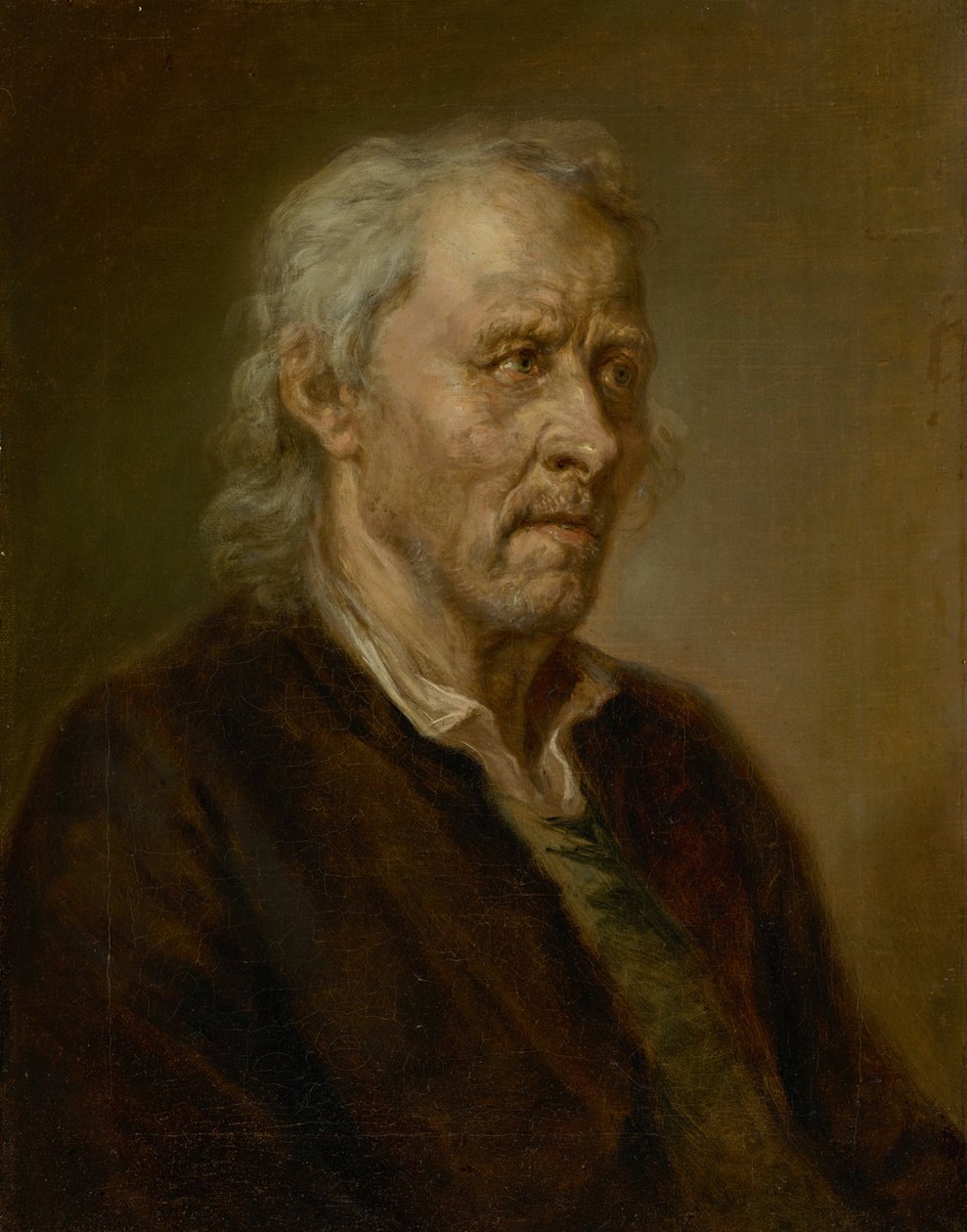Portrett av en gammel mann med hvitt hår av Johann Georg von Edlinger